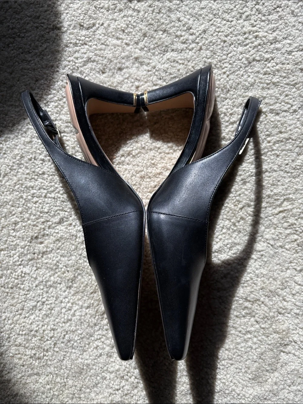 Kenneth Cole Black Slingback Heels-Size 9.5